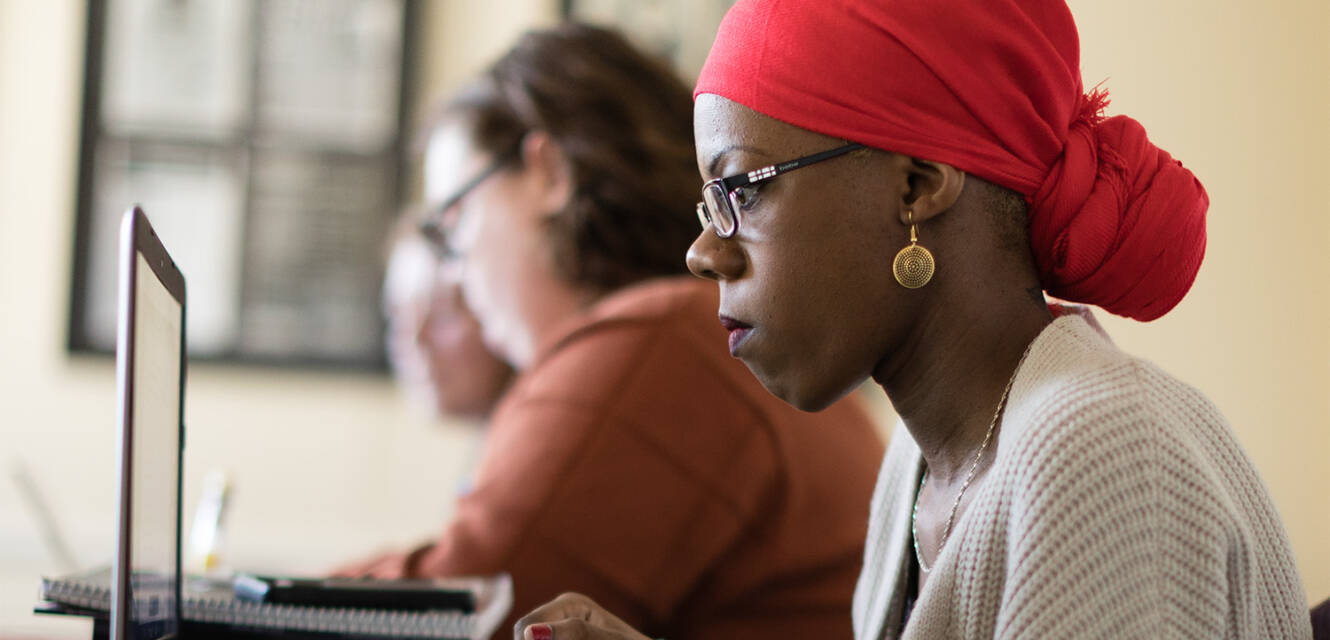 Salem College students in class